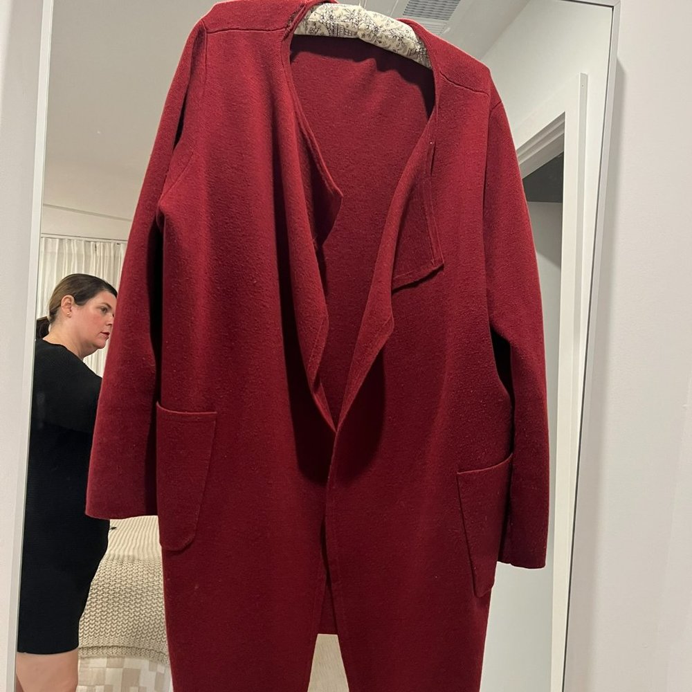 J.Crew Juliette collarless sweater-blazer XL